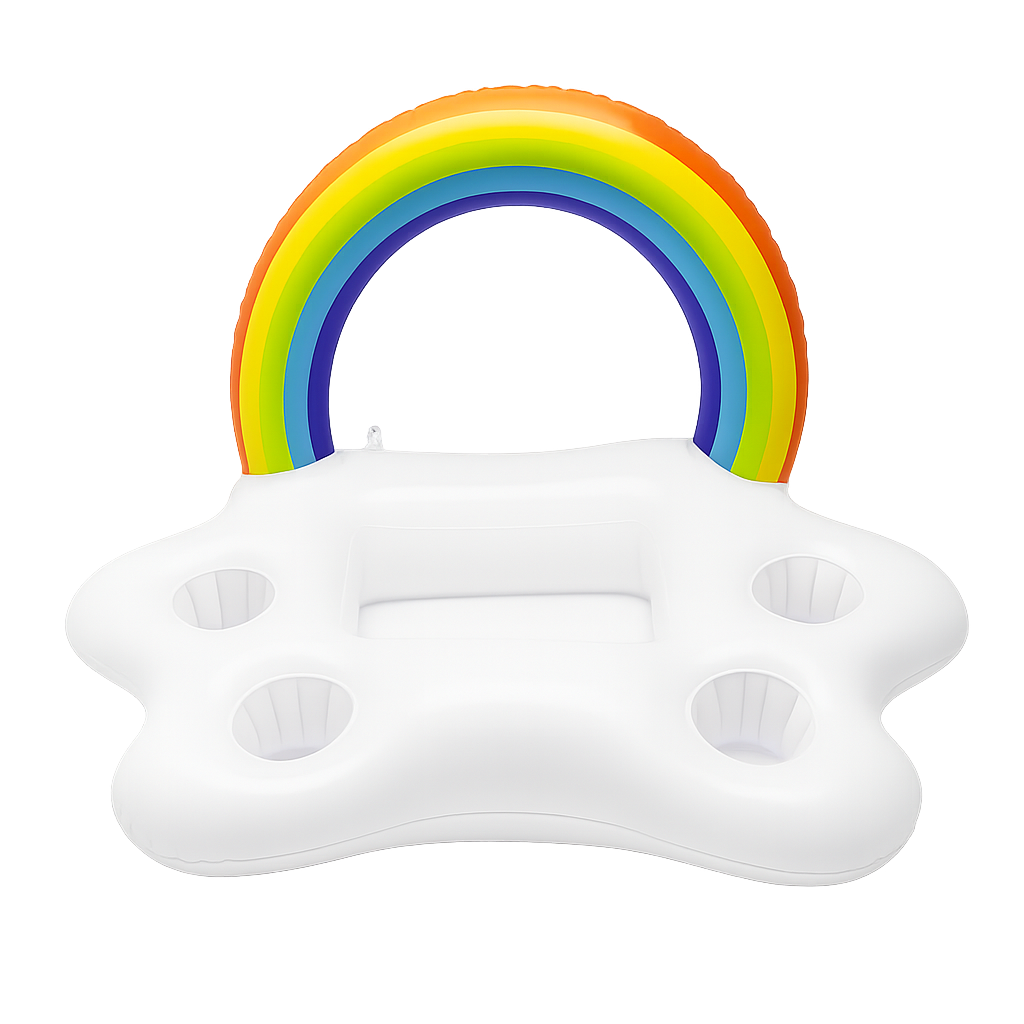 Poolparty Bier und Snackhalter - Regenbogen