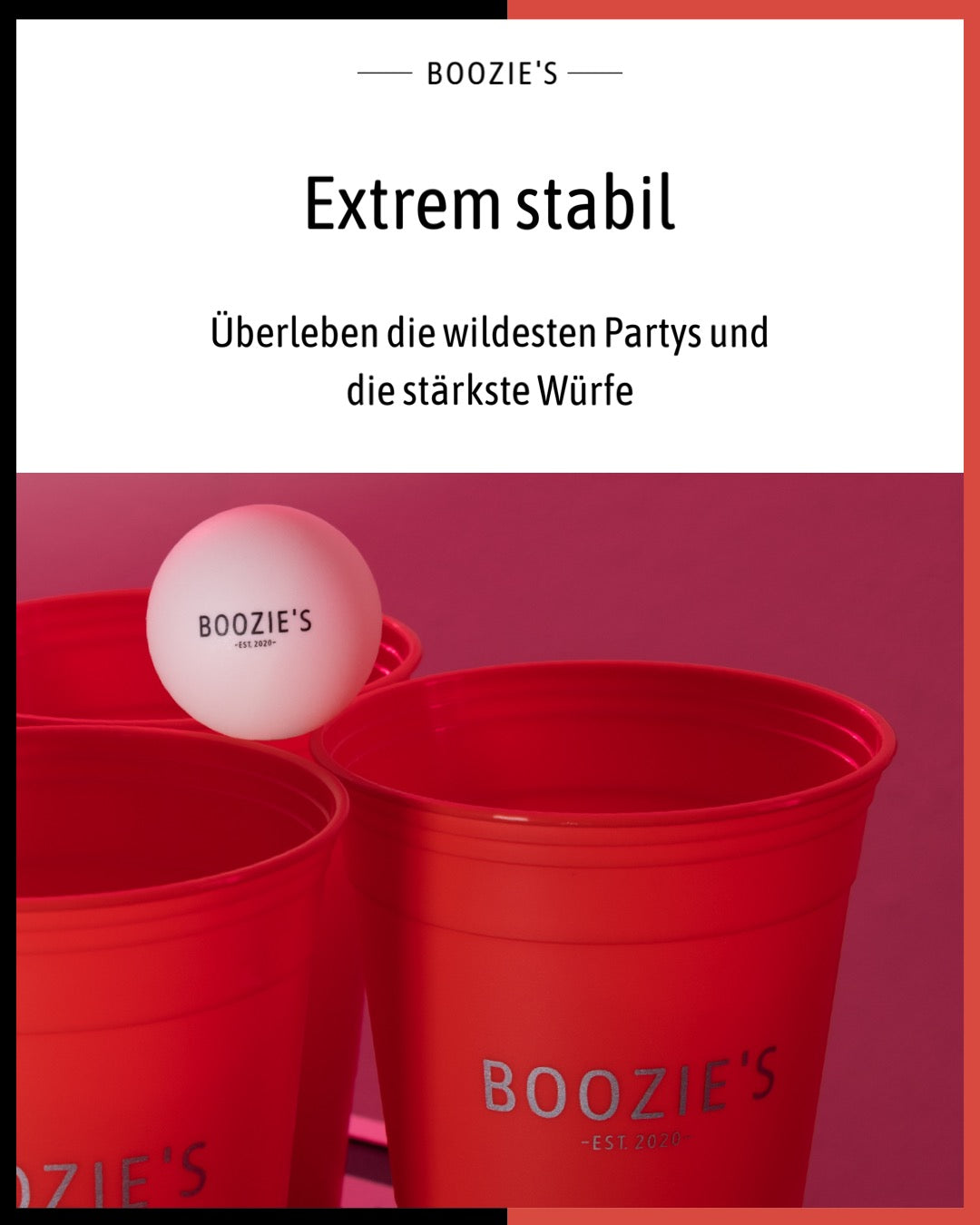 Boozies - Nachhaltige Beerpongbecher Mixed