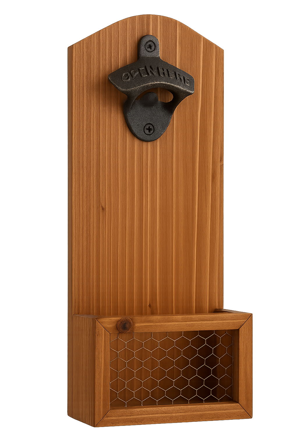 Wand-Flaschenöffner aus Holz
