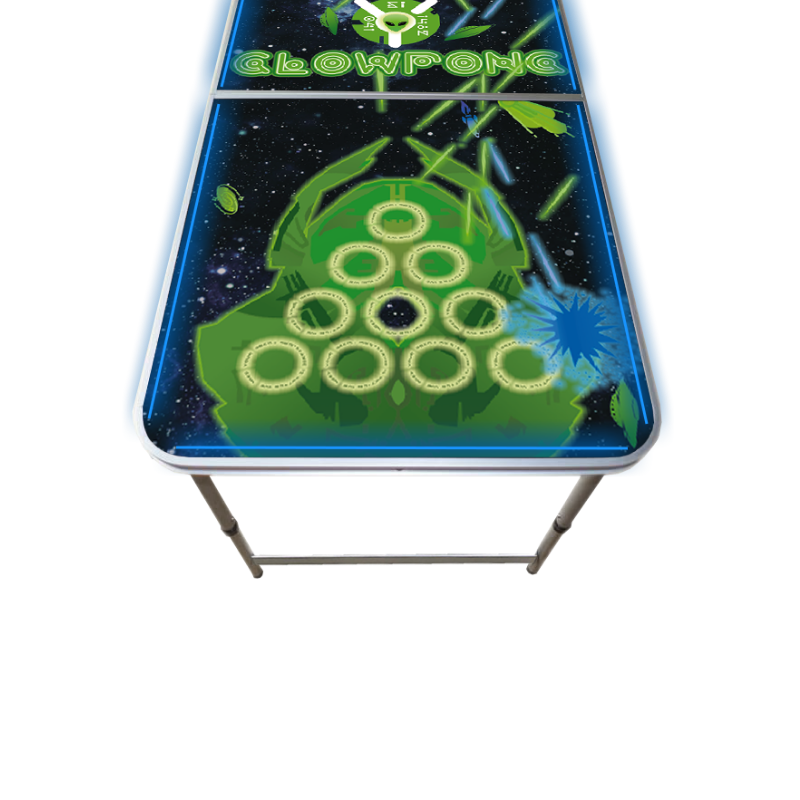 LED-Beerpongtisch - "ALIEN VS. HUMAN"