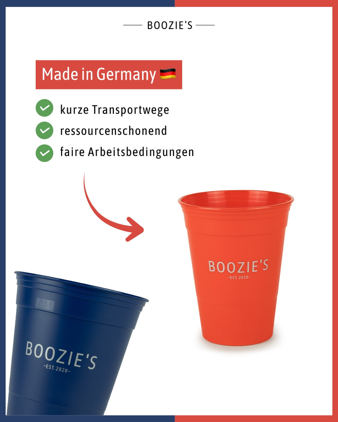Boozies - Nachhaltige Beerpongbecher Mixed